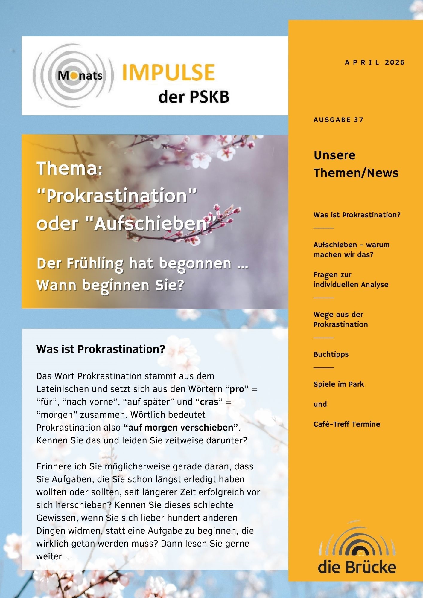 Newsletter April 26