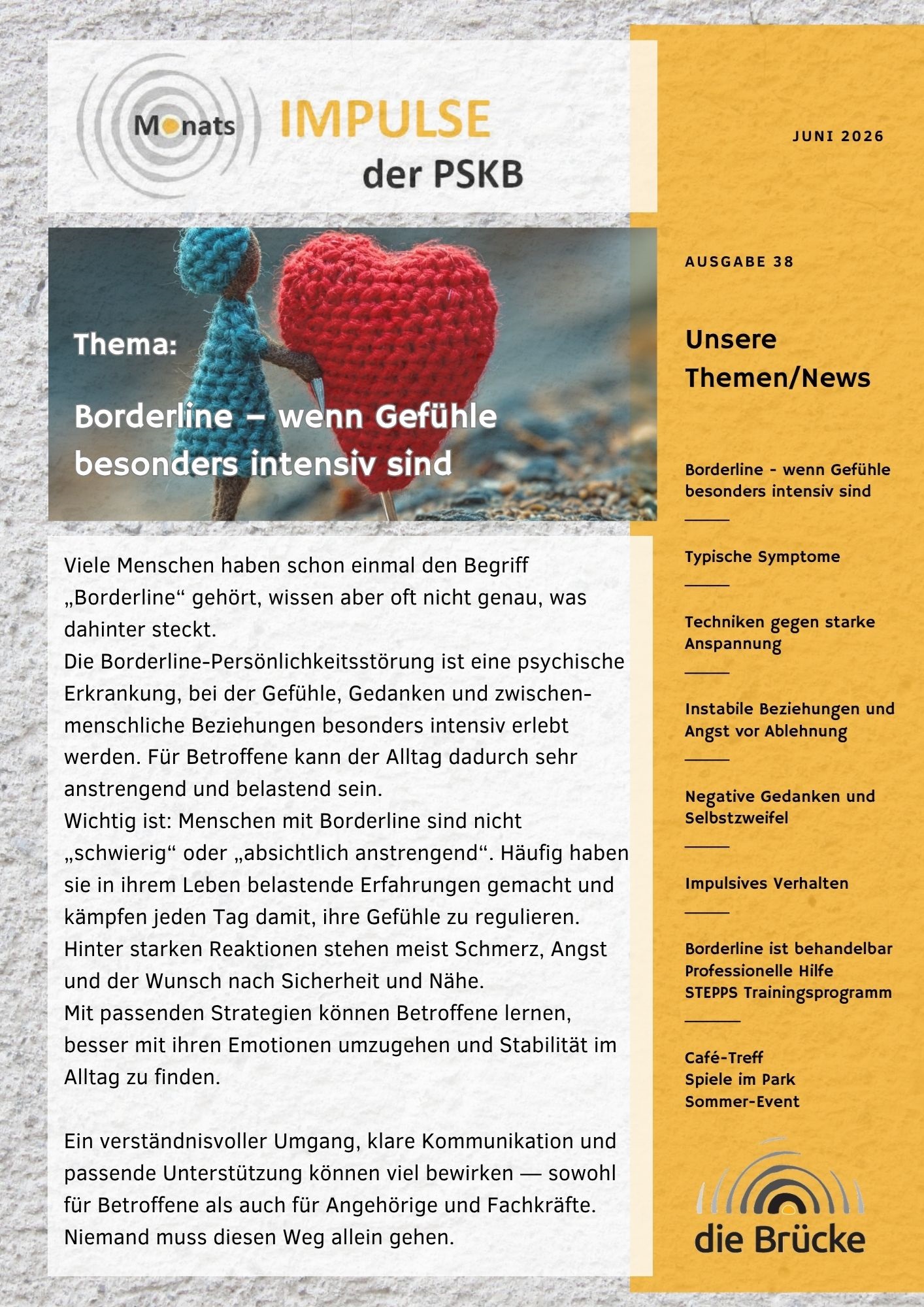 Newsletter Juni 26